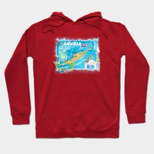 Anguilla_Illustrated_Travel_Map_With_RoadsS Hoodie